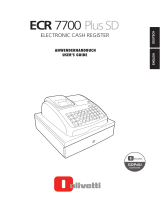 Olivetti ECR7700 Plus SD User manual