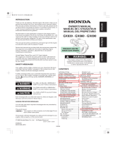 Honda GX630 Owner's manual