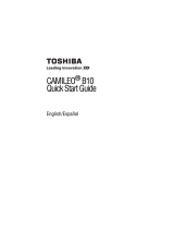 Toshiba Camileo B BW Camileo B10 Quick start guide
