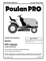 Poulan Pro PP175G42 Owner's manual