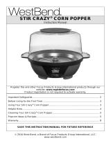 Back to Basics STIR CRAZY CORN POPPER User manual