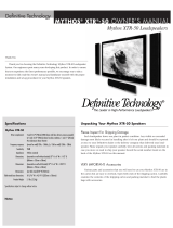 Definitive Technology Mythos XTR-50 User manual