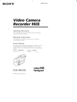 Sony CCD-TRV101 User manual