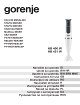 Gorenje HB400W User manual