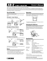 Boss AB-2 2 Way Selector Pedal Owner's manual
