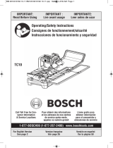 Bosch TC10-07 Operating instructions