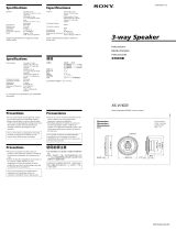 Sony XS-V1633 Operating instructions