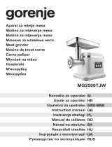 Gorenje MG2500TJW User manual