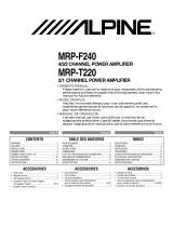 Alpine mrp f 240 Owner's manual