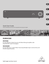 Behringer EUROCOM MA4000M Quick start guide