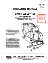 Lincoln Electric Carri-Weld 125 Operating instructions