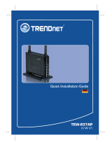 Trendnet TEW-637AP Quick Installation Guide