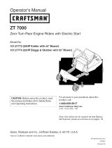 Craftsman ZT 700 Owner's manual