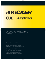 Kicker 2016 CX 4-Channel Amplifier Owner's manual