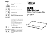 Tanita BD-585 Owner's manual