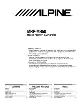 Alpine MRP-M350 User manual
