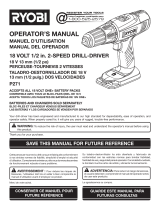 Ryobi P825 User manual