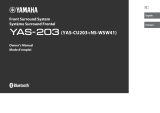 Yamaha YAS-203 Owner's manual