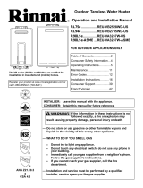 Rinnai REU-VB2735WD-US Operation and Installation Manual