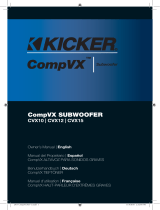 Kicker CompVX CVX10 Owner's manual