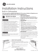 GE DDT595SGJWW Installation guide