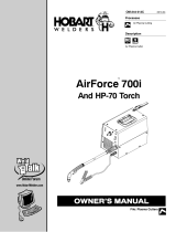 HobartWelders AIRFORCE 700i AND HP-70 TORCH User manual