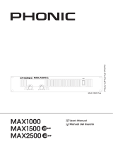 Phonic MAX 1500 Plus User manual