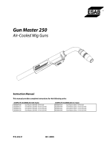 ESAB Gun Master 250 Air-Cooled Mig Guns User manual