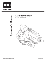 Toro LX423 Lawn Tractor User manual