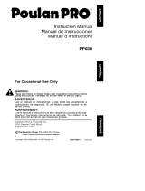 Poulan Pro PP036 Owner's manual