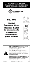 Greenlee CSJ-100 Digital Open Jaw Meter User manual