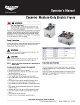 Vollrath Fryer, Electric, Countertop, Cayenne®, Medium-Duty User manual