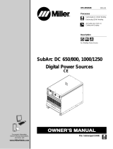 Miller SUBARC DC 650/800, 1000/1250 DIGITAL POWER SOURCES Owner's manual
