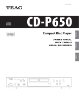 TEAC CD-P650-B User manual