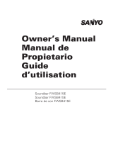 Sanyo FWSA205E Owner's manual