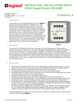 Legrand 8-Port Gigabit Switch (DA1008) Installation guide