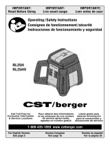 CST rl25hv Operating Instructions Manual