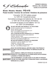 Schumacher Electric PID-410 Owner's manual