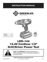 Greenlee "LDD-144 14.4V Cordless 1/2"" Drill/Driver" User manual