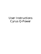 Cyrus Q-Power Owner's manual