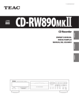 TEAC CD-RW890MKII User manual