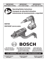 Bosch SGH182AF Owner's manual