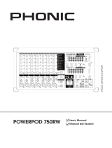 Phonic POWERPOD 750RW User manual
