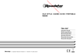 Roadstar TRA 1957 WD Owner's manual