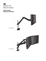 3M Easy Adjust Dual Monitor Arm, Black, MA260MB User manual