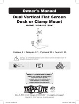 Tripp Lite Dual Vertical Flat Screen Desk or Clamp Mount Owner's manual