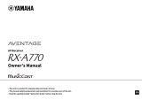 Yamaha RX-A770 Owner's manual