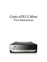 Cyrus APA7.5 Owner's manual
