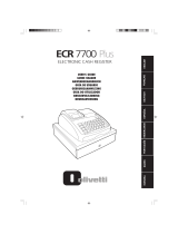 Olivetti ECR 7700 Plus Owner's manual