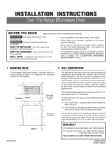 Frigidaire PLMVZ169HC Installation guide